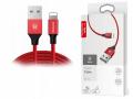 Kabel USB Apple Lightning do iPhone 2A 1,8m na Telefon - Czerwony