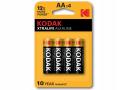 4x Bateria KODAK XTRALIFE ALKALINE R06 R6 AA 1,5V